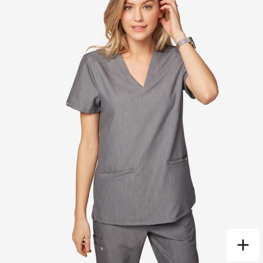 Figs Gray Three Pocket Top & Cargo Bottoms - Picture 2 of 6